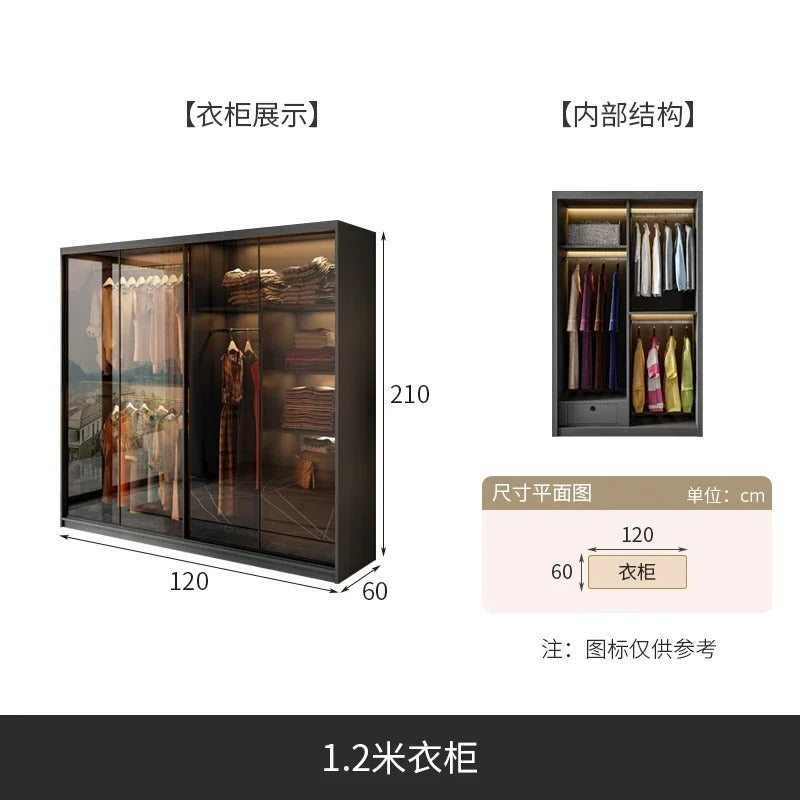 Organizer Underwear Wardrobe Nordic Multilayer Closets Wardrobe Storage With Mirror Guarda Roupas Bedroom Furniture