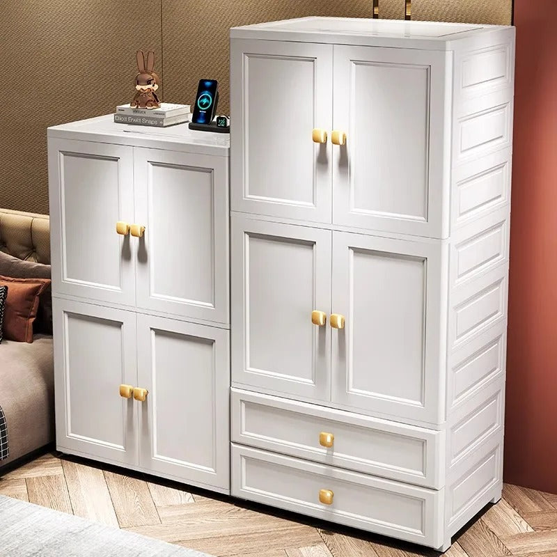 Simple Wardrobe Cabinets Home Bedroom Clothes Storage Cabinet Children's Locker Rental House Home
