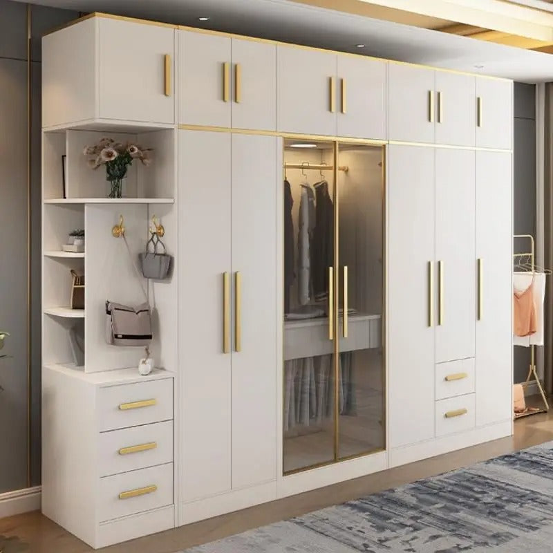 Modular Space Saving Closet Partitions Bedroom Cabinet Shelves Wardrobe Storage Clothes Wooden Guarda Roupa