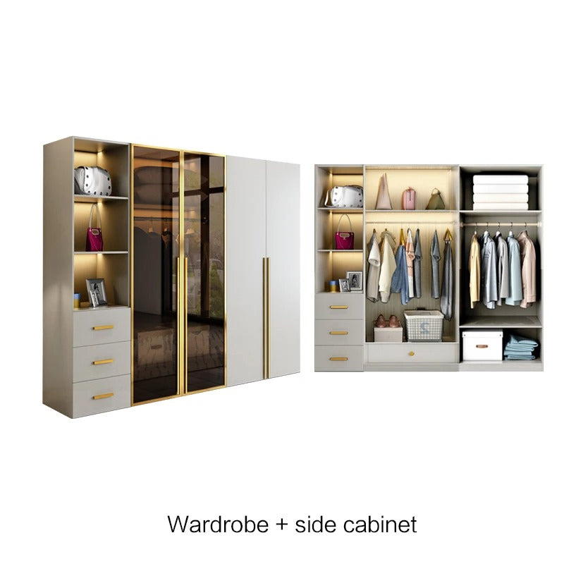 Modular Space Saving Closet Partitions Bedroom Cabinet Shelves Wardrobe Storage Clothes Wooden Guarda Roupa