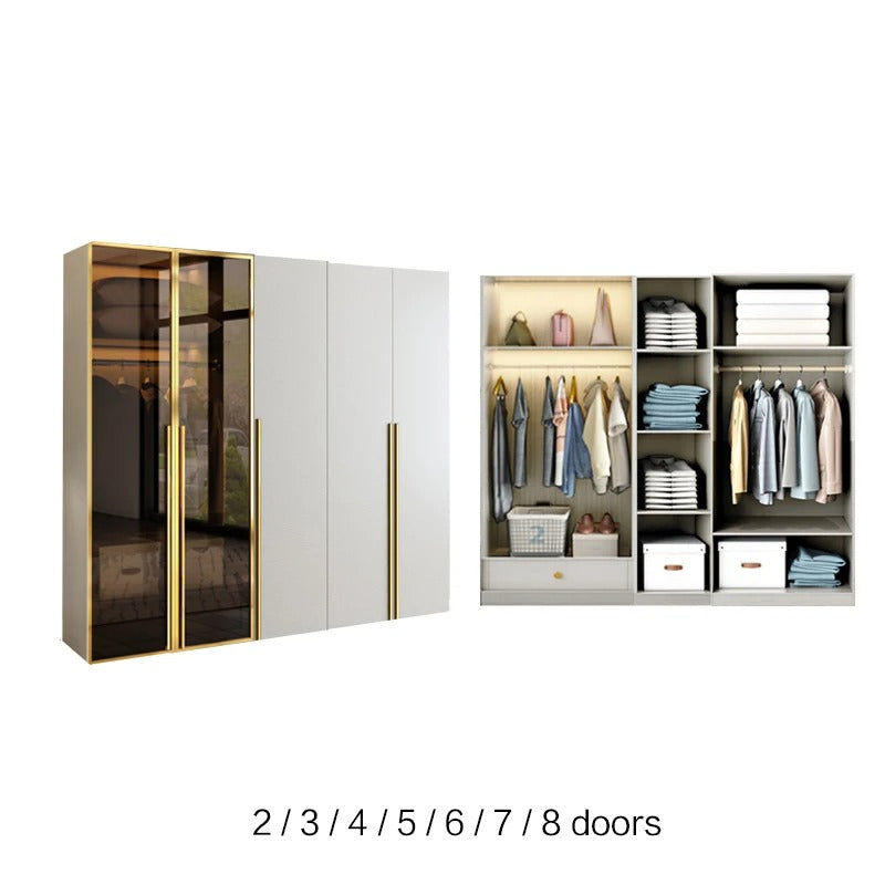 Modular Space Saving Closet Partitions Bedroom Cabinet Shelves Wardrobe Storage Clothes Wooden Guarda Roupa