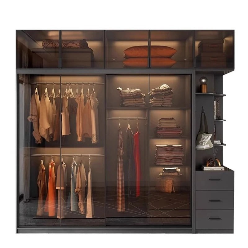 Organizer Underwear Wardrobe Nordic Multilayer Closets Wardrobe Storage With Mirror Guarda Roupas Bedroom Furniture