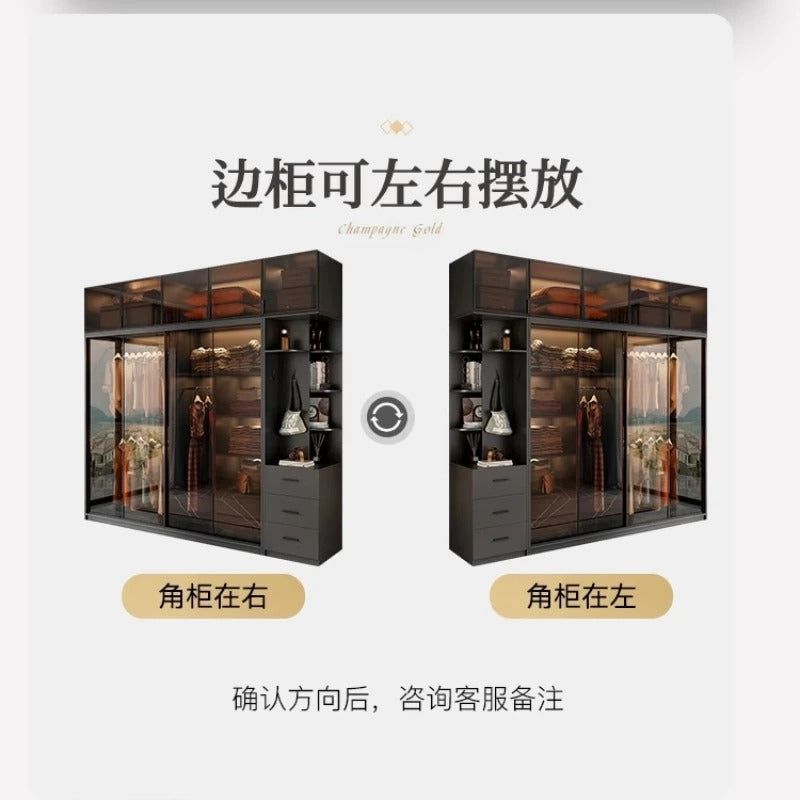 Organizer Underwear Wardrobe Nordic Multilayer Closets Wardrobe Storage With Mirror Guarda Roupas Bedroom Furniture