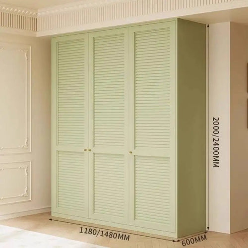 Green Partition Luxury Wardrobe Square Simple Drawers Storage Cabinets Wardrobe Wooden Modern