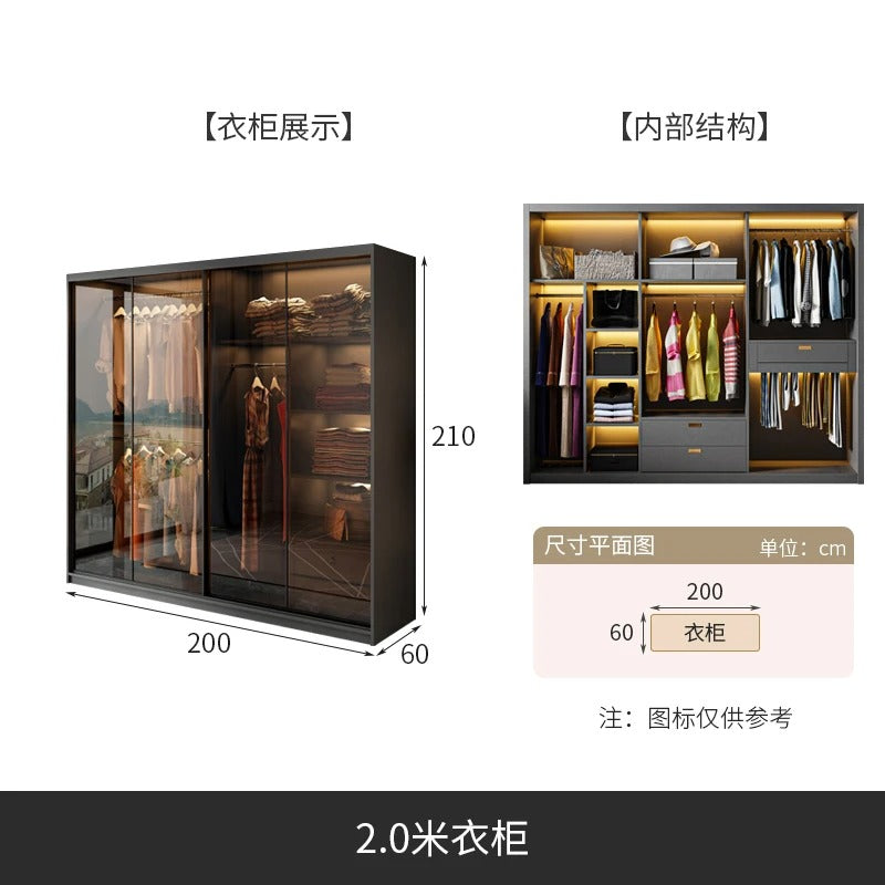 Organizer Underwear Wardrobe Nordic Multilayer Closets Wardrobe Storage With Mirror Guarda Roupas Bedroom Furniture