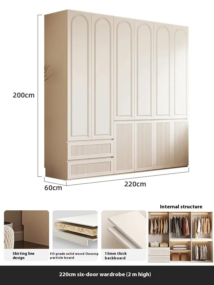 Nordic Minimalist Closet Partitions Wooden Cupboard Organizer Storage Wardrobe Clothes Shelves Cabinet Muebles