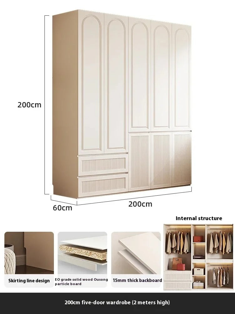 Nordic Minimalist Closet Partitions Wooden Cupboard Organizer Storage Wardrobe Clothes Shelves Cabinet Muebles